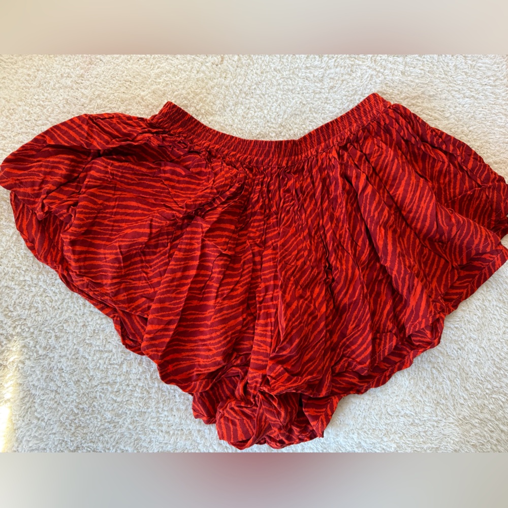 Red and Black Zebra Print Skirt